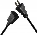 Toptekits 5ft 1 5m Nema1-15p To 1-15r Power Extension Cord Usa Outlet Saver Cable 2-prong 2 Outlets125v 10a 5 0ft
