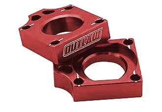 Outlaw Racing Rear Billet Cnc Axle Blocks For Yamaha Yz250f 2009-2011 Yz450f 2009-2009 Red