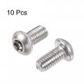 Uxcell M8x16mm Torx Security Machine Screw 10pcs Pan Head Screws Inside Column 304 Stainless Steel Fasteners Bolts