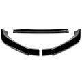 Auto Dynasty 3pcs Gloss Black Front Bumper Lip Spoiler Wing Body Kit Compatible With Golf 18-21
