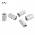 Uxcell M5 X 0 8-pitch 15mm Length 304 Stainless Steel Metric Hex Coupling Nut 5-pack