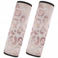 2 Pcs Soft Auto Seat Belt Cover Seatbelt Shoulder Pads For Comfortable Driving Neck Cushion Protector Leopard Print Cheetah