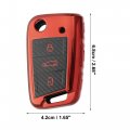 X Autohaux Car Key Fob Cover Soft Tpu Case 3 Button For Vw Passat Jetta Mk1 Mk6 Golf Gti Rabbit R Mk5 Touringless Remote Key