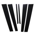 Black Window Door Pillar Posts Cover Trims For Honda Accord 2003 2007 Sedan 4dr 6 Piece Set 