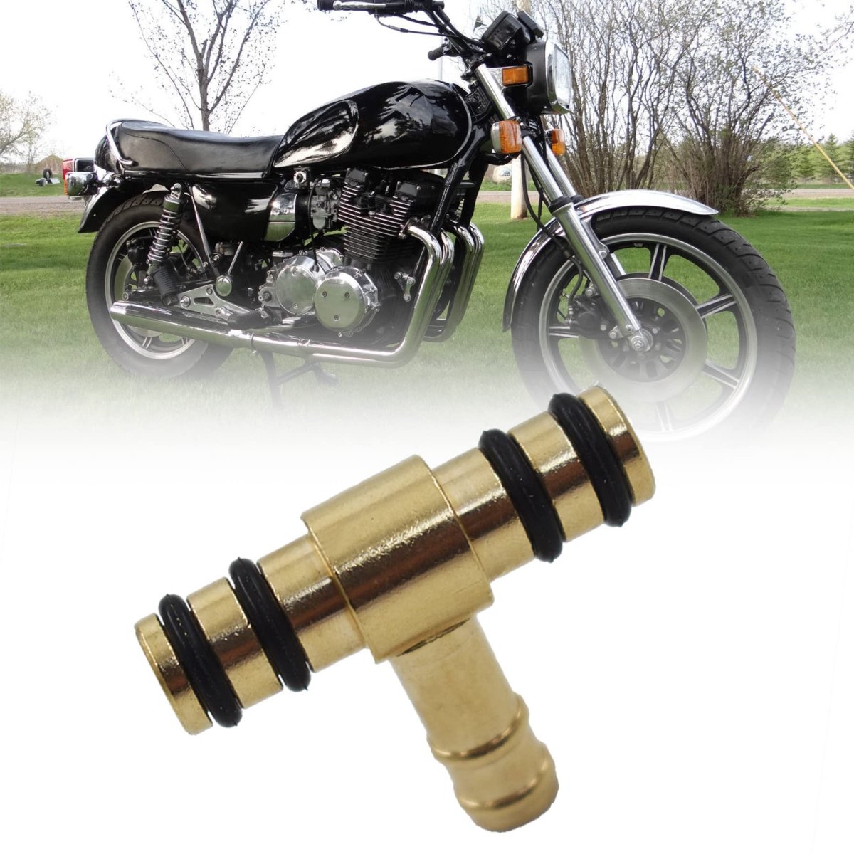 Carburetor Carb Brass Fuel Tee Fitting Replacement For Fj600 Xs750 Xs1100 2h7-14988-00
