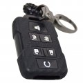 Carbon Silicone Key Fob Cover Keychain For Gmc Yukon Chevrolet Chevy Suburban Tahoe 