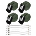 1 Set Adjustable 8 X1 Cargo Tie Down Straps Heavy Load Lashing Travel Luggage Strap With Cam Lock Buckle For Car Truck 2 5mx2 
