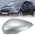 Silver Tone Left Side Car Door Wing Mirror Cover Rear View Cap For Ford Fiesta Mk7 2008 2009 2010 2011 2012 2013 2014 2015 2016