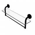Allied Brass Rm-1-22tb Remi Collection 22 Inch Vanity Integrated Towel Bar Glass Shelf Matte Black 