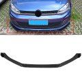3pcs Front Bumper Lip For Vw Golf Gti R R-line 2014-2020 Glossy Black Pp Spoiler Body Kit
