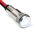 Plug-n-play Instrument Cluster Led Indicator Light Dash Bulbs Aluminum Pilot Lights Acrylic Lens Flush Panel Mount 5 16 8mm 12v 