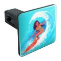 Graphics More Surfer Girl Surfing On Wave With Surfboard Tow Trailer Hitch Cover Plug Insert 