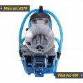 Svkzgfz Pwk 40mm Carburetor Blue Air Filter For Honda Cr250 Cr500r Atc250r Trx250r Yamaha Yfz350 Yz250 Suzuki Quadzilla