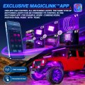 Mictuning 15 5inch V1 Rgbw Led Wheel Ring Lights Kit With App Control Pure Colors Neon Rim Turn Signal And Braking Function