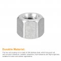 Uxcell M12 X 1 75-pitch 15mm Length Coupling Nuts 2pcs 304 Stainless Steel Metric Hex Rod