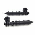 Xkh Group Motorcycle Black Bamboo Style Foot Peg Footrest With Mounting Kit Clamps 1 And 4 For Honda Goldwing Vtx1300 Shadow