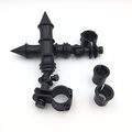 Xkh Group Motorcycle Black Bamboo Style Foot Peg Footrest With Mounting Kit Clamps 1 And 4 For Honda Goldwing Vtx1300 Shadow
