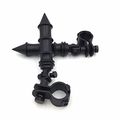 Xkh Group Motorcycle Black Bamboo Style Foot Peg Footrest With Mounting Kit Clamps 1 And 4 For Honda Goldwing Vtx1300 Shadow