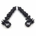 Xkh Group Motorcycle Black Bamboo Style Foot Peg Footrest With Mounting Kit Clamps 1 And 4 For Honda Goldwing Vtx1300 Shadow