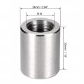 Uxcell Round Connector Nuts M16x30mm Height Sleeve Rod Bar Stud Nut Stainless Steel 304 Pack Of 10