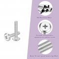 Uxcell M3x16mm Flat Round Head Phillips Screws 100pcs 304 Stainless Steel Drive Machine Full Thread Bright Finish Furniture