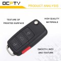 Ocpty 1 X Flip Key Entry Remote Control Fob Transmitter Replacement For Volkswagen Golf Jetta Passat Hlo1j0959753dc 4 Buttons