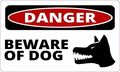 5in X 3in Danger Beware Of Dog Magnet Vinyl Magnetic Animal Sign By Stickertalk 