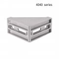 Uxcell Corner Bracket Gusset 80mm X For 4040 Series Aluminum Extrusion Profile 6 Pcs Silver