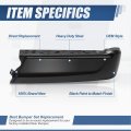 Auto Dynasty Rear Bumper End Cap For 2021 2022 2023 2024 Ford F-150 Passenger Right Side Replacement Non Park Sensor Hole