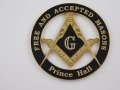 Free And Accepted Masons Prince Hall Black Masonic Emblem 3 Metal 3d Mas7blk