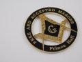 Free And Accepted Masons Prince Hall Black Masonic Emblem 3 Metal 3d Mas7blk