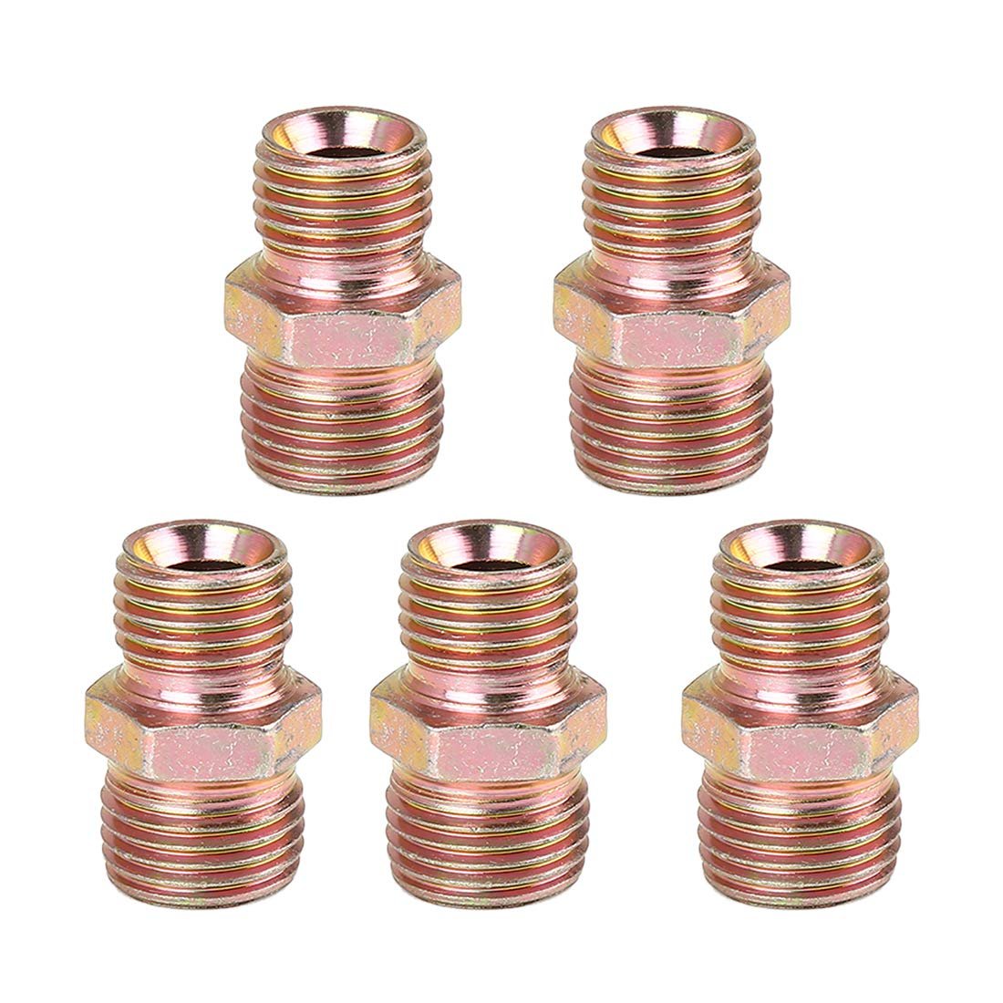5pcs M14 X 5mm To M16 1 Car Straight Air Pipe Fitting Connector Adapter