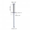 Uxcell Blind Rivets Aluminum Pull Core Decoration 6mm Diameter 16mm Grip Length Silver Tone 25pcs