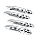 Sizver Chrome Door Handles Covers For 2015-2017 Chrysler 200 No Smart Keyholes No Psg 