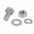 Uxcell 20 Set M8x20mm 304 Stainless Steel Hex Bolts W Nuts And Washers Assortment Kit