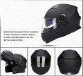 Woljay Flip Up Helmet Motorcycle Full Faces Racing Off Road Street Bike Helmet Xxl Matte Black