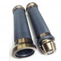 Yibid Motorcycle Hand Grips Gel Rubber And Cnc Aluminum With Bar End Plug For 7 8 Handlebar Honda Yamaha Suzuki Kawasaki Ducati