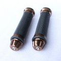 Yibid Motorcycle Hand Grips Gel Rubber And Cnc Aluminum With Bar End Plug For 7 8 Handlebar Honda Yamaha Suzuki Kawasaki Ducati