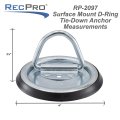Rv Leash D Ring 10 Pack 1500 Lb Capacity 1 4 In Coated Steel Tie Down Anchor For Campers And Rvs Surface Mount Abs Plastic
