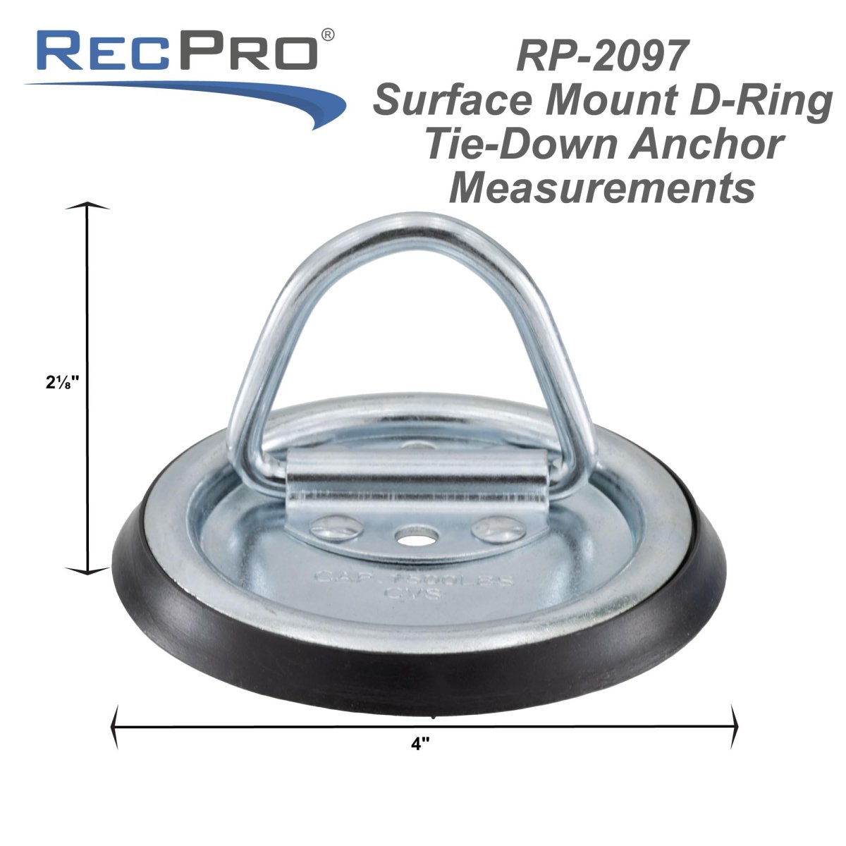 Rv Leash D Ring 10 Pack 1500 Lb Capacity 1 4 In Coated Steel Tie Down Anchor For Campers And Rvs Surface Mount Abs Plastic
