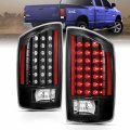 Amerilite For 2007-08 Dodge Ram 1500 07-2009 2500 3500 Pickup Black Led Replacement Tail Lights Set Passenger And Driver Side