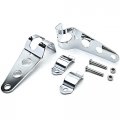 Krator Ddl-8c Chrome Head Mounting Fork Ears Bracket For Cafe Racer Bobber Bike 31-37mm
