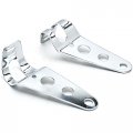 Krator Ddl-8c Chrome Head Mounting Fork Ears Bracket For Cafe Racer Bobber Bike 31-37mm