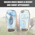 Uxcell 1pcs Key Fob Remote Control Cover Case 3 Button Full Protection Tpu Shell Blue For Ford F150 F250 2015-2018