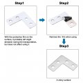 Uxcell Flat Plate L Shape 40mmx40mm Stainless Steel 304 Angle Corner Brace Repair Brackets Pack Of 10