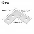 Uxcell Flat Plate L Shape 40mmx40mm Stainless Steel 304 Angle Corner Brace Repair Brackets Pack Of 10