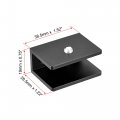 Uxcell Adjustable Glass Shelf Bracket Aluminum Alloy Rectangle Clamp Clip Holder For 10-12mm Thick With Screws 2pcs
