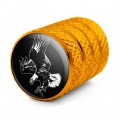Eagle Illustration Valve Stem Caps For Tire Rim Wheel Aluminum Yellow