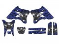 2003-2004 Wr 450 F Flaming Gearhead Blue Senge Graphics Base Kit For Yamaha 