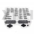 Xkh- Aluminum Fairing Bolt Kit Body Compatible With 1999-2007 Suzuki Hayabusa Gsxr 1300 Silver B07m65htly
